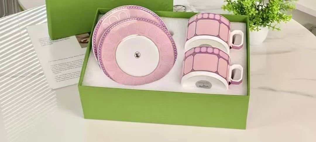 Swarovski tea set of two cups - Swarovski Cups | Aleppo Gift UAE